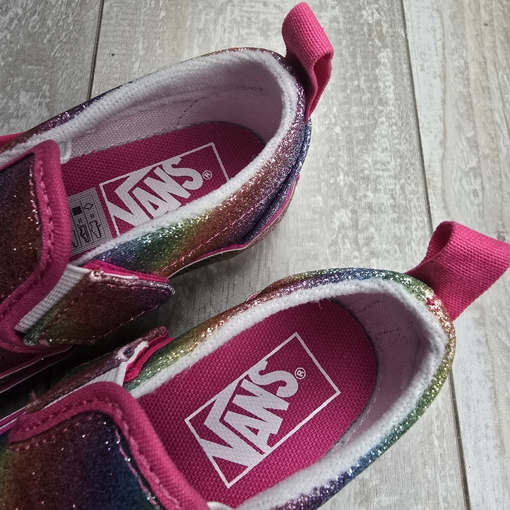 Vans Slip On Velcro Rainglow Toddler - Picture 6 of 9